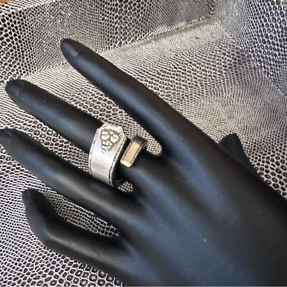 Emily silver tone spoon ring - Picture 3 of 14